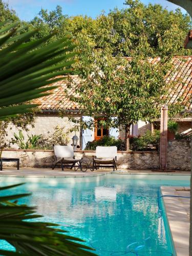 泳池, Chez Berger, ruime 2 persoonskamer met kingsize bed in 卡斯泰爾諾蒙特拉蒂耶