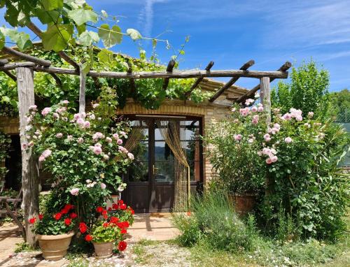 Olivo at Pietraie a cottage with many flowers in the Valley