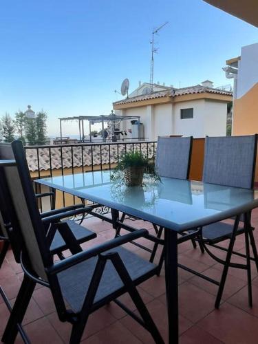 Balkon/Terrasse, Hermoso apartamento de 2 dormitorios, gran terraza, vistas al mar y cerca de la playa "El Mirador de in Torremuelle