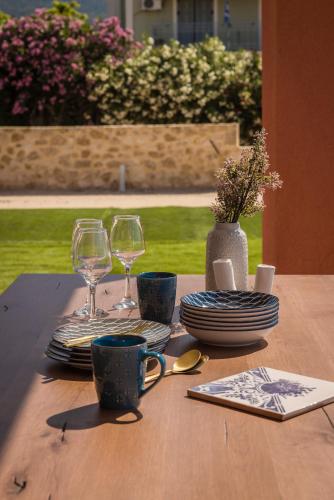 Garden, Villa Annino in Karavados Village with private Pool! in Livathou