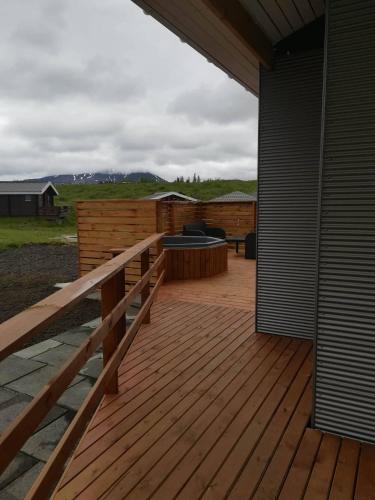 Balkons/terase, Uthlid Cottages in Haukadal