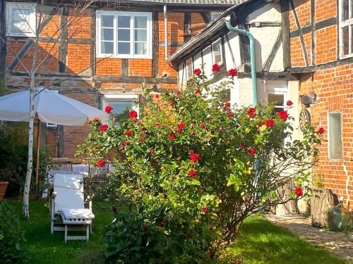 陽台/露台, Fachwerk-Fischerhaus an Elbe und Aland in 加爾托