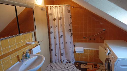 淋浴間, Ferienwohnung in Ländliche Gegend die zum Verweilen einlädt (Ferienwohnung in Landliche Gegend die zum Verweilen einladt) in 瓦亨羅特