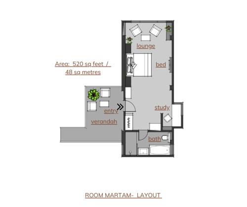 1 double bed