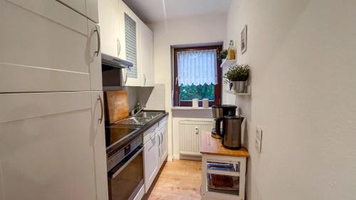 Konyha, 54 négyzetméteres, 1 hálószobás Apartman 1 fürdőszobával Silbach területén (Andinas FeWo - Natur pur - Wunderschöner Ausblick) in Silbach