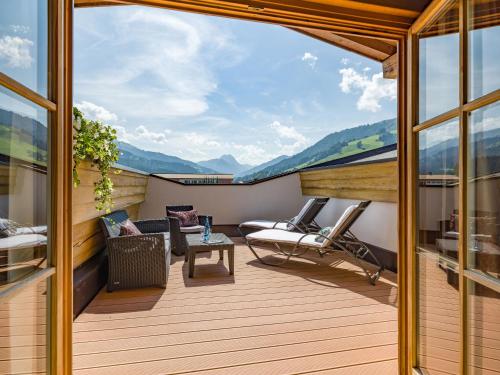 陽台/露台, Hotel & Spa Sonne 4 Sterne Superior in 蒂羅爾州基希貝格市中心