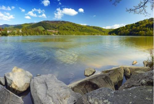 Baliowy Żar nad jeziorem w Międzybrodziu Baliowy Żar nad jeziorem w Międzybrodziu