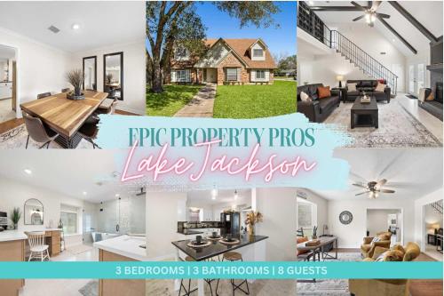 Charming 3-Bedroom Home with Outdoor Dining on Buttercup Street in Lake Jackson, USA