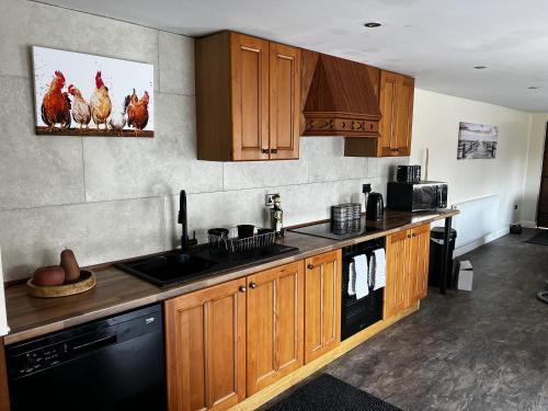 廚房, Luxury Country Lodge in Bretherton - Sleeps 4 in 克羅斯頓