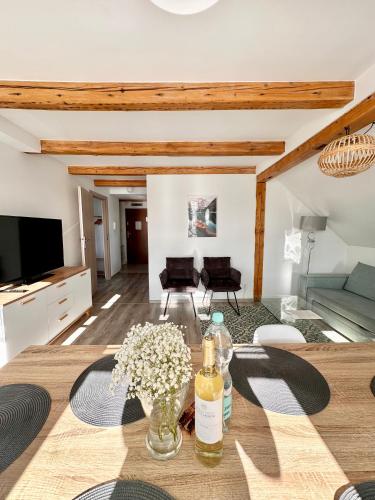 Klimatyczny apartament nr 8 z widokiem na góry Sowie