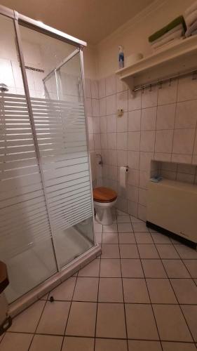 淋浴間, Ferienwohnung Hänel (Ferienwohnung Hanel) in 巴德 貝文森