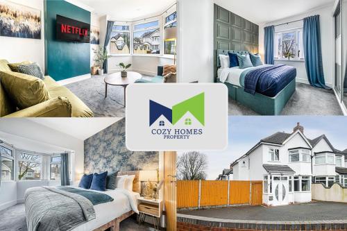 Modern-Family-Contractors-Netflix-Fast Wifi-Private Parking-NEC-HS2-JLR gîte à louer Hall Green