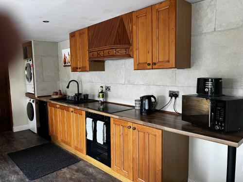 廚房, Luxury Country Lodge in Bretherton - Sleeps 4 in 克羅斯頓