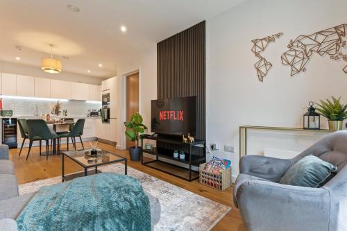 Shanti Suite - 2BED 2BATH City Centre - WIFI - Netflix- Parking- Modern- Perfect for Family, Contractors, Leisure, Business by Shanti Nights, Birmingham (fotografie 5)
