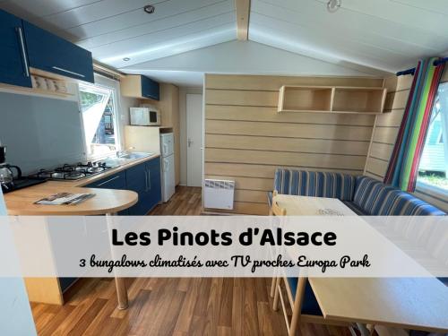 Les Pinots d'Alsace - 3 bungalows climatisés avec TV - Proche Europa Park chambre d'hôte Diebolsheim