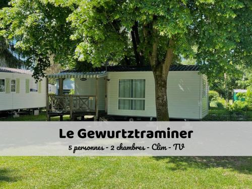 Le Gewurz - Bungalow climatisé avec TV pour 5 chambre d'hôte Diebolsheim