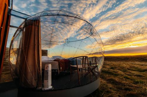 A szálláshely kívülről, Aurora Igloo South in Hella