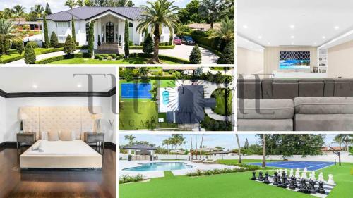 The Mansion Pool Cinema Tennis BBQ Family in Miami, USA