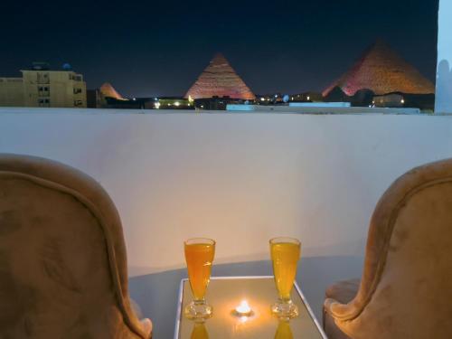 Pyramids Rose view