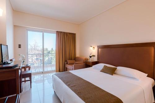 Classic Double Room with Side Sea or Pool View room in Akti Taygetos - Conference Resort