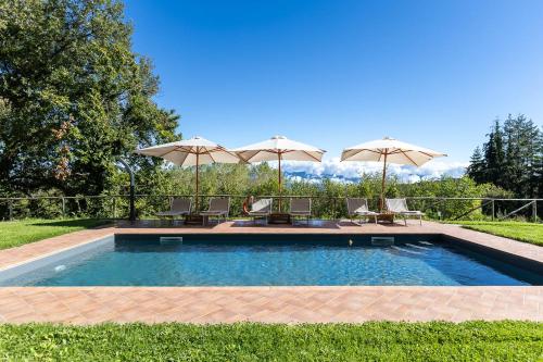 Kilátás, Chianti Villa Chicco, piscina privata, ampio giardino, BBQ e parcheggio in Lucolena