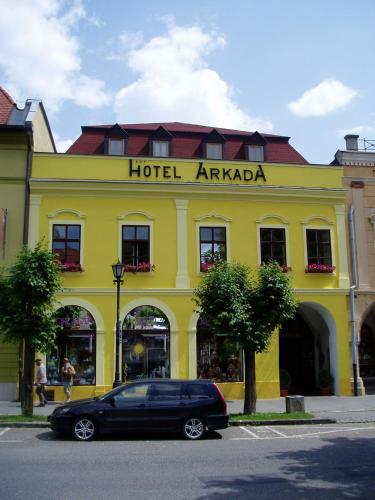 Entrada, Hotel Arkada in Levoca