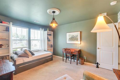 Media Room and Yard Modern Moncks Corner Home