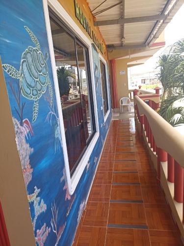 balkon/terras, Hostal Dorys Mar in Galapagos