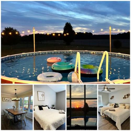 Fun house farm style with pool in Clayton, USA