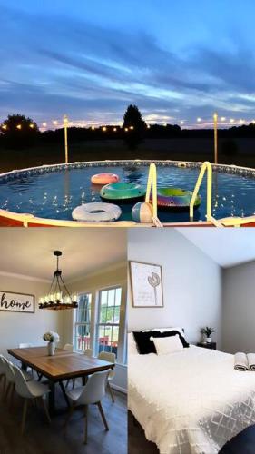 Fun house farm style with pool in Clayton, USA