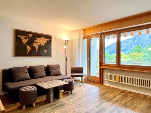 Panorama 20, Grosses Studio, Nahe Ski-Pisten, Parkplatz in Leukerbad, Schweiz