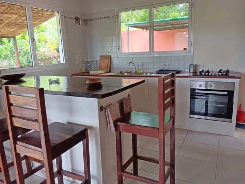 Cocina, Exceptional house with sea view in Cap Skirring in Cap Skirring