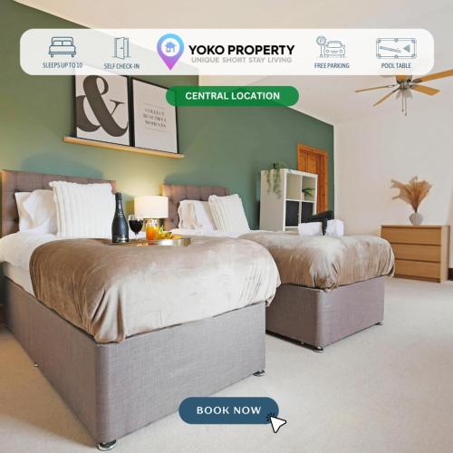 Spacious House in City Centre - Sleeps up to 9 - Free Parking, Super-Fast Wifi, Garden, Balcony, and Smart TV with Virgin TV and Netflix by Yoko Property gîte à louer Northampton