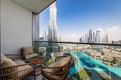 Prime Burj Khalifa&Fountain Views 2 Bdr Apartment, Dubaj