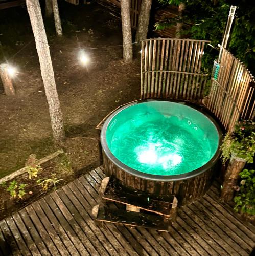 Ümbrus, Domek w lesie z jacuzzi, sauną i kominkiem - drewno w cenie pobytu - nad jeziorem Kaszuby (Domek lubiana180 WABI SABI w lesie jacuzzi sauna kominek - drewno w cenie pobytu - nad jeziorem Kasz) in Lubiana