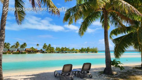 strand, Aumaru Holiday Home in Aitutaki Airport