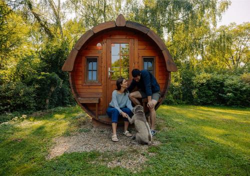 camp collar shirt Brixton - Bunker Twisted Stripe Shirt- Robust Red