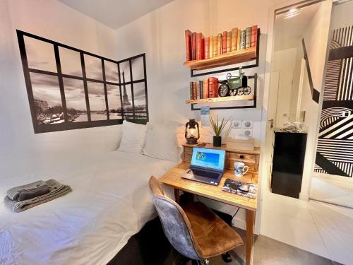 Chambre avec terrasse chez l'habitant dans appartement moderne - Pension de famille - Neuilly-sur-Seine