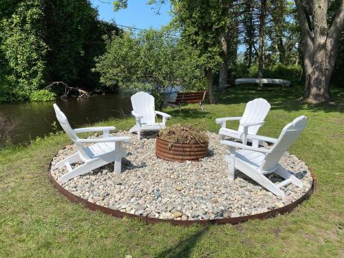Au Sable River Front in Grayling, USA