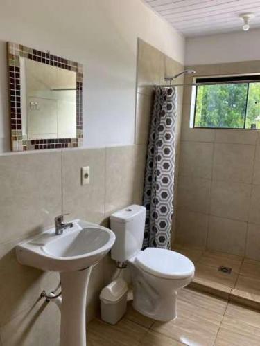 淋浴間, Apartamento Hohenau Centro in 奧比里加兔