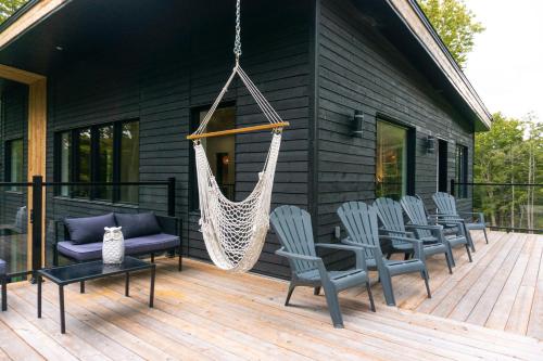 Erkély/terasz, Pur Nature et Spa Owl's Head in Mansonville (QC)