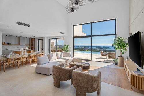 Kilátás, Luxury, seaview Villa Grandeca in Vadalj