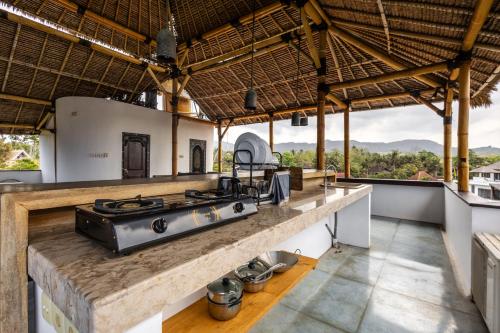 발리 Deluxe Room with Jungle View 3성급 호텔 레스토랑