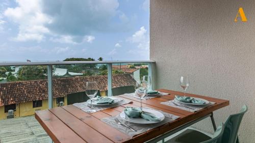 ระเบียง/ชานเรือน, Flat moderno, confortável Praia de Serrambi BFS312 (Flat moderno, confortavel Praia de Serrambi BFS312) in อีโปะจูกา