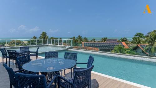 สระว่ายน้ำ, Flat moderno, confortável Praia de Serrambi BFS312 (Flat moderno, confortavel Praia de Serrambi BFS312) in อีโปะจูกา