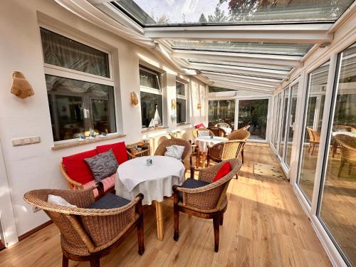 Terraza/balcón, Pension zum Lowen, Parkplatz, Wlan, Zentral in Bad Steben