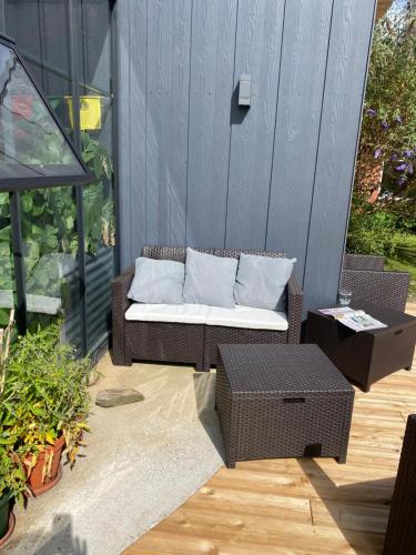 陽台/露台, Ferienwohnung in Breiholz zwischen den Meeren, am Nordostseekanal in 布賴霍爾茨
