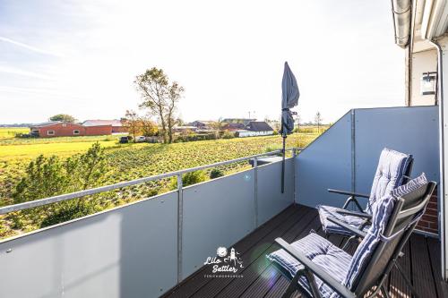 Balcony/terrace, Ferienwohnung Mia, 1 OG in Westerdeichstrich