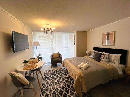 HOM I Inmejorable Studio 2PAX con Terraza Santiago