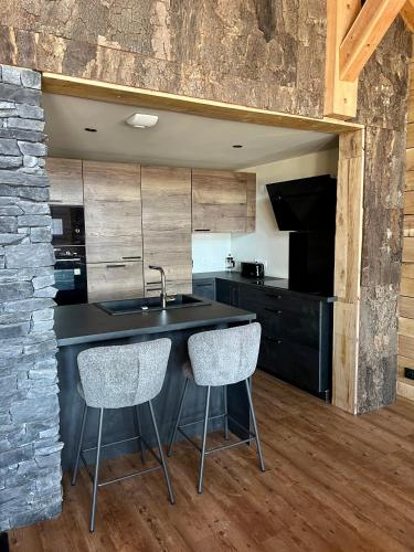 Nouveau chalet d'architecte Le Lauzaret sauna et jacuzzi Villard-Reculas in Villard Reculas